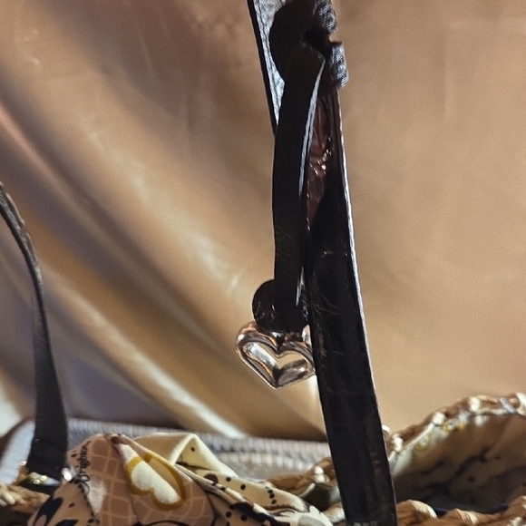 Brighton Beige and Black Woven Tote 13 X9 - Picture 4 of 7